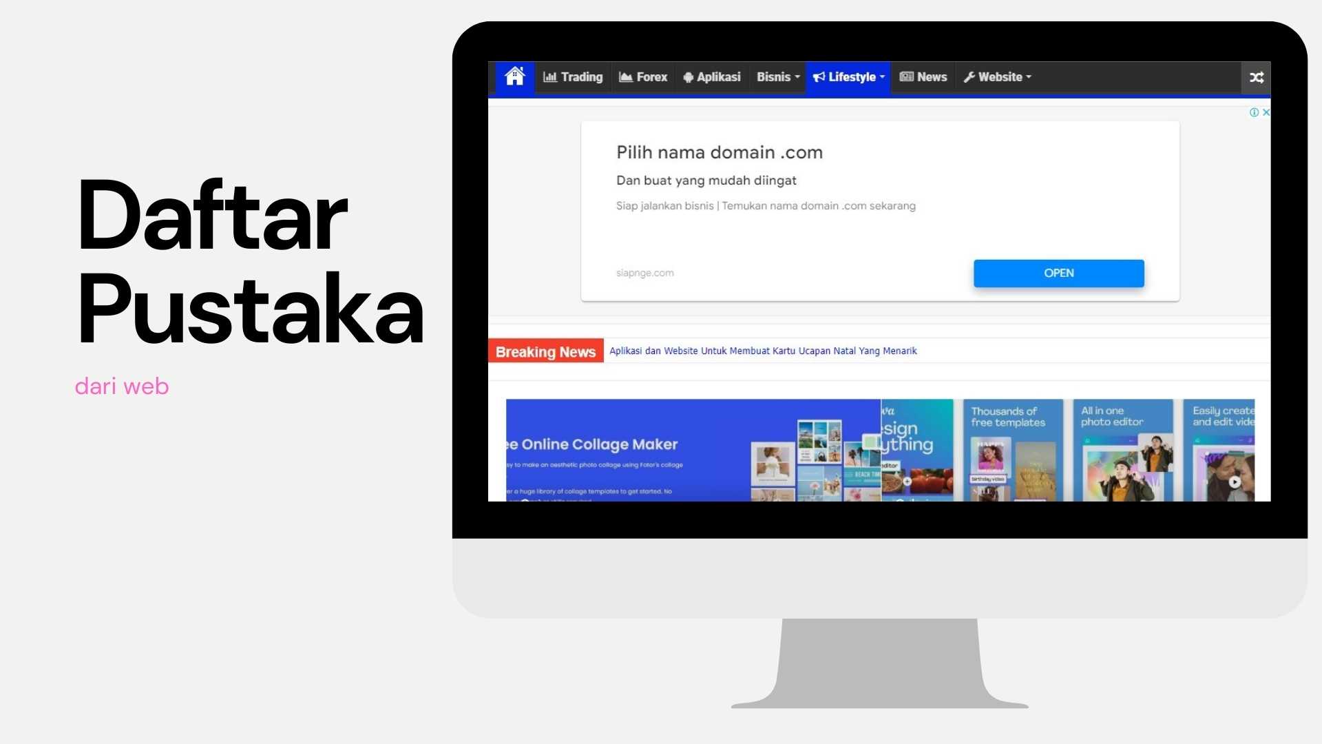 cara membuat daftar pustaka dari website