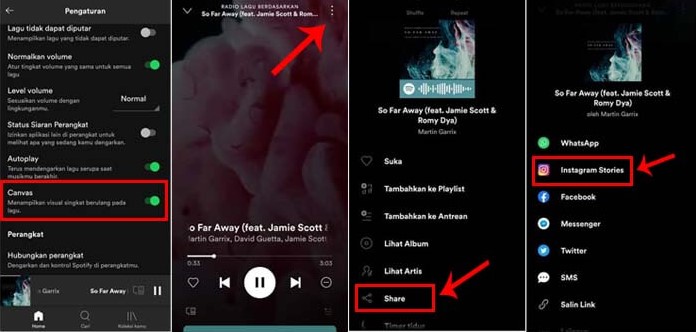 Cara Share Lagu Spotify di Instagram