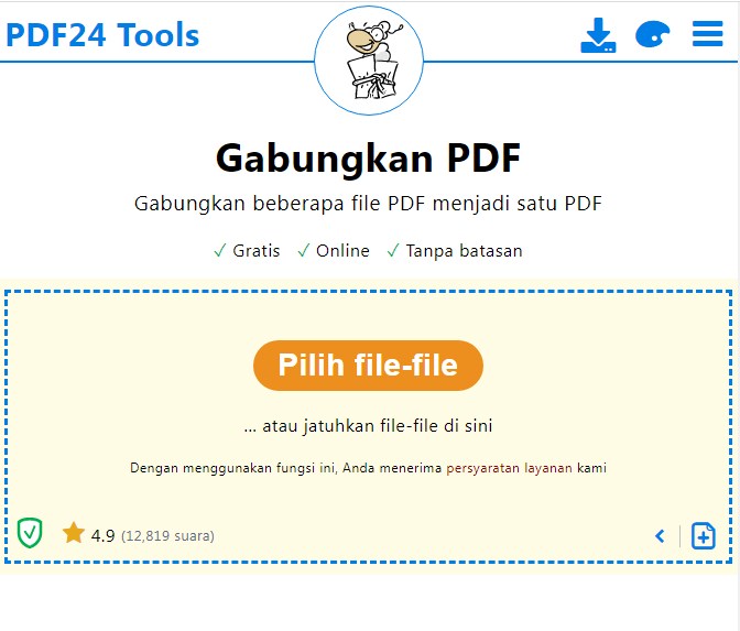Cara Menggabungkan File Pdf di Android Tanpa Aplikasi Menggunakan PDF24 Tools