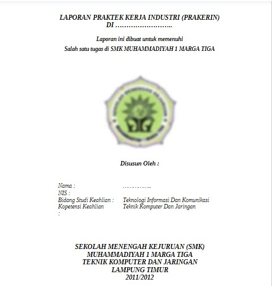 Download Contoh laporan PKL TKJ dan Cara Membuatnya