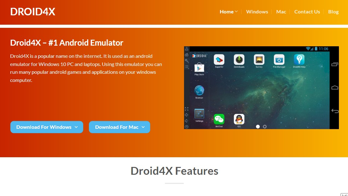 Droid4x - Emulator Android Ringan Untuk PC Spek Kentang