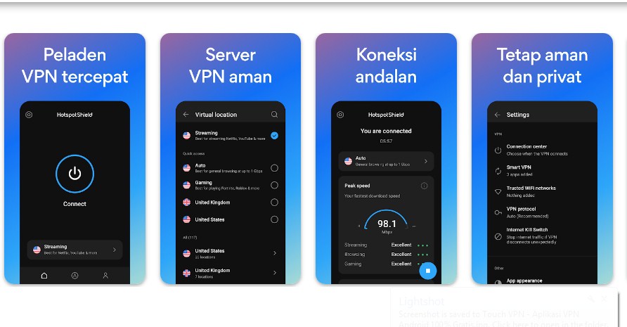 Hotspot Shield - Aplikasi VPN Ringan dan Koneksi Cepat