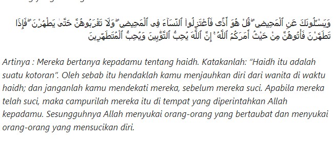 Al-Qur’an surat Al-Baqoroh ayat 222